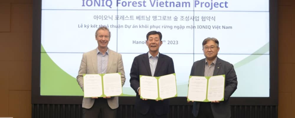 IUCN and Hyundai Motor Company collaborate on mangrove restoration in the Mekong Delta, Viet Nam